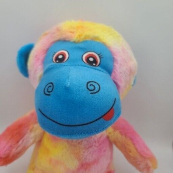A&A Global Monkey Blue Face Rainbow Plush  Pastel - Picture 2 of 12